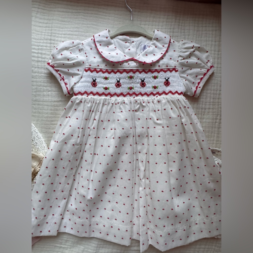 Rachel Riley Ladybug Smocked Dress - Picture 4 of 4